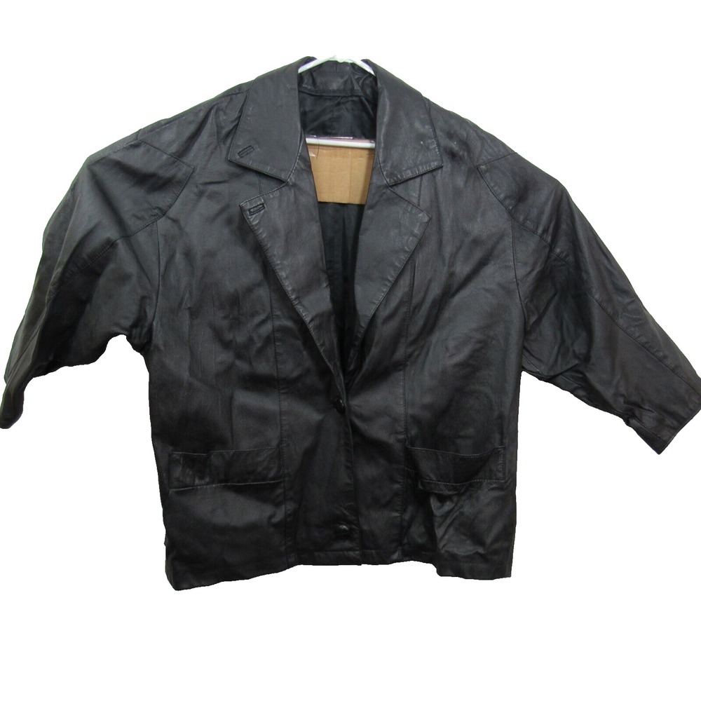 Pelle‎ Studio Wilson's Leather Women's Jacket Black Size LG Vintage